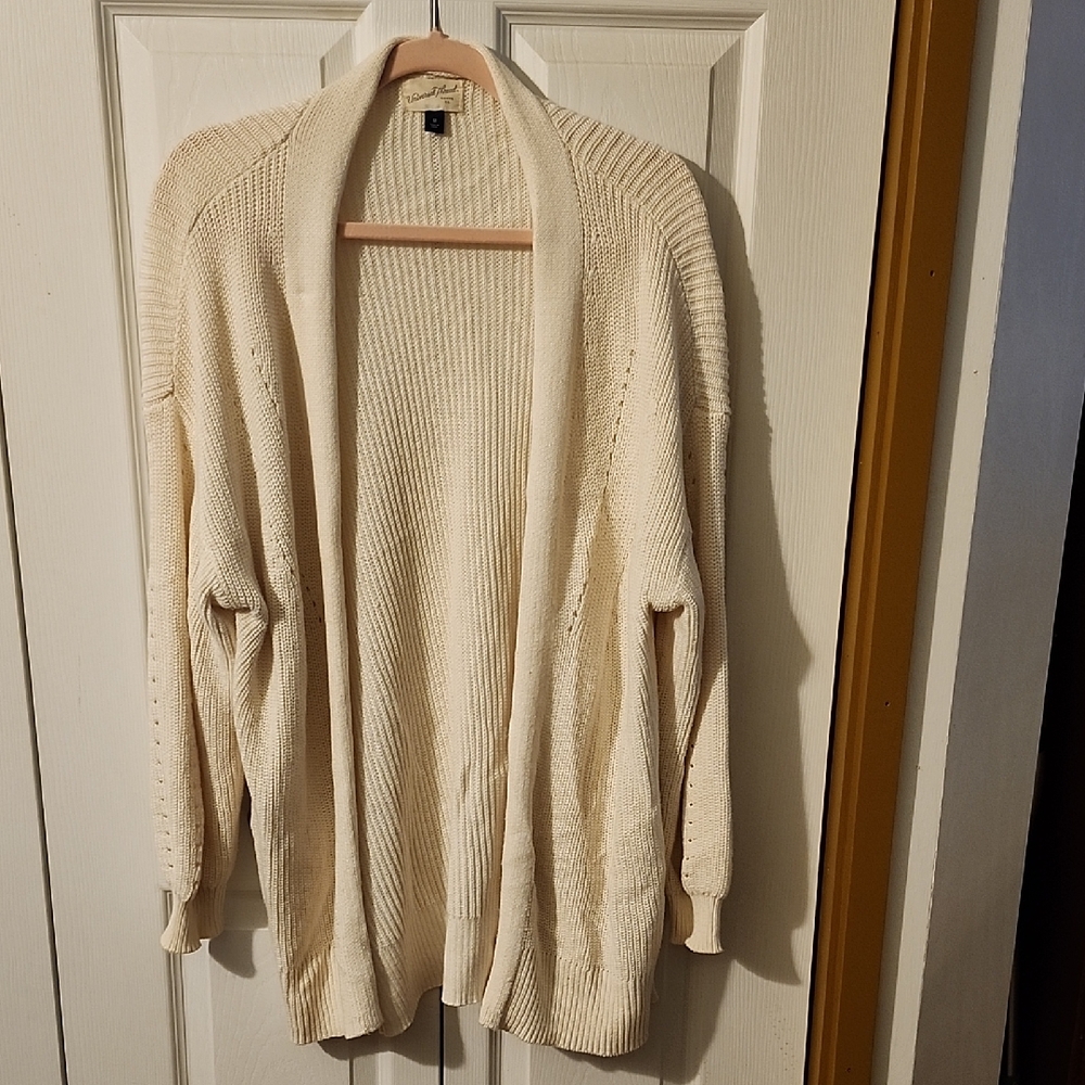Universal Thread Women's Cream Open-Front Cardigan